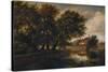 Old Cottages on the Brent, looking towards Harrow, 1830-Patrick Nasmyth-Stretched Canvas