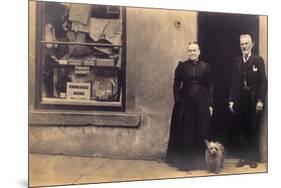 Old Couple and Dog-null-Mounted Photographic Print
