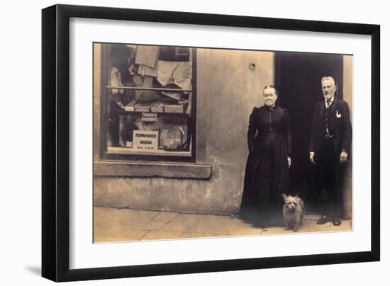 Old Couple and Dog-null-Framed Photographic Print