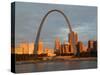 Old Courthouse and Gateway Arch Area along Mississippi River, St. Louis, Missouri, USA-Walter Bibikow-Stretched Canvas