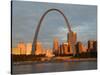 Old Courthouse and Gateway Arch Area along Mississippi River, St. Louis, Missouri, USA-Walter Bibikow-Stretched Canvas