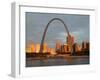 Old Courthouse and Gateway Arch Area along Mississippi River, St. Louis, Missouri, USA-Walter Bibikow-Framed Photographic Print