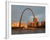 Old Courthouse and Gateway Arch Area along Mississippi River, St. Louis, Missouri, USA-Walter Bibikow-Framed Photographic Print