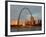 Old Courthouse and Gateway Arch Area along Mississippi River, St. Louis, Missouri, USA-Walter Bibikow-Framed Photographic Print