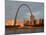 Old Courthouse and Gateway Arch Area along Mississippi River, St. Louis, Missouri, USA-Walter Bibikow-Mounted Photographic Print