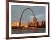 Old Courthouse and Gateway Arch Area along Mississippi River, St. Louis, Missouri, USA-Walter Bibikow-Framed Photographic Print