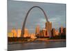 Old Courthouse and Gateway Arch Area along Mississippi River, St. Louis, Missouri, USA-Walter Bibikow-Mounted Photographic Print