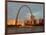 Old Courthouse and Gateway Arch Area along Mississippi River, St. Louis, Missouri, USA-Walter Bibikow-Framed Photographic Print