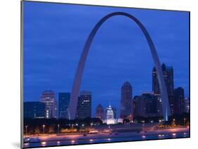 Old Courthouse and Gateway Arch Area along Mississippi River, St. Louis, Missouri, USA-Walter Bibikow-Mounted Photographic Print