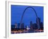 Old Courthouse and Gateway Arch Area along Mississippi River, St. Louis, Missouri, USA-Walter Bibikow-Framed Photographic Print