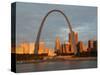 Old Courthouse and Gateway Arch Area along Mississippi River, St. Louis, Missouri, USA-Walter Bibikow-Stretched Canvas