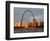 Old Courthouse and Gateway Arch Area along Mississippi River, St. Louis, Missouri, USA-Walter Bibikow-Framed Photographic Print