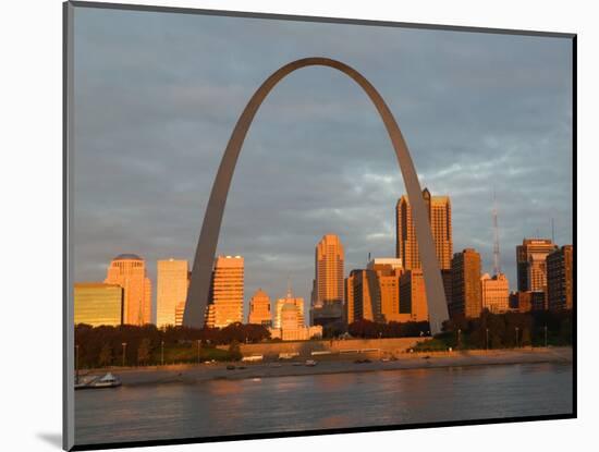 Old Courthouse and Gateway Arch Area along Mississippi River, St. Louis, Missouri, USA-Walter Bibikow-Mounted Photographic Print