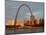 Old Courthouse and Gateway Arch Area along Mississippi River, St. Louis, Missouri, USA-Walter Bibikow-Mounted Photographic Print