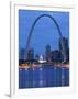 Old Courthouse and Gateway Arch, St. Louis, Missouri, USA-Walter Bibikow-Framed Premium Photographic Print