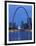 Old Courthouse and Gateway Arch, St. Louis, Missouri, USA-Walter Bibikow-Framed Premium Photographic Print