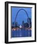 Old Courthouse and Gateway Arch, St. Louis, Missouri, USA-Walter Bibikow-Framed Photographic Print