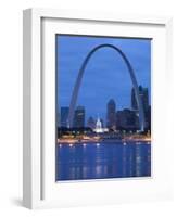 Old Courthouse and Gateway Arch, St. Louis, Missouri, USA-Walter Bibikow-Framed Photographic Print