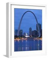 Old Courthouse and Gateway Arch, St. Louis, Missouri, USA-Walter Bibikow-Framed Photographic Print