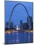 Old Courthouse and Gateway Arch, St. Louis, Missouri, USA-Walter Bibikow-Mounted Photographic Print