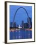 Old Courthouse and Gateway Arch, St. Louis, Missouri, USA-Walter Bibikow-Framed Photographic Print