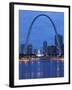 Old Courthouse and Gateway Arch, St. Louis, Missouri, USA-Walter Bibikow-Framed Photographic Print