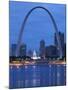 Old Courthouse and Gateway Arch, St. Louis, Missouri, USA-Walter Bibikow-Mounted Photographic Print