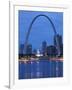 Old Courthouse and Gateway Arch, St. Louis, Missouri, USA-Walter Bibikow-Framed Photographic Print