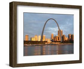 Old Courthouse and Gateway Arch, St. Louis, Missouri, USA-Walter Bibikow-Framed Photographic Print