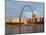 Old Courthouse and Gateway Arch, St. Louis, Missouri, USA-Walter Bibikow-Mounted Photographic Print