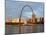 Old Courthouse and Gateway Arch, St. Louis, Missouri, USA-Walter Bibikow-Mounted Photographic Print