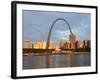 Old Courthouse and Gateway Arch, St. Louis, Missouri, USA-Walter Bibikow-Framed Photographic Print