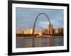 Old Courthouse and Gateway Arch, St. Louis, Missouri, USA-Walter Bibikow-Framed Photographic Print