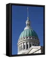 Old Courthouse Dome, Gateway Arch Area, St. Louis, Missouri, USA-Walter Bibikow-Framed Stretched Canvas