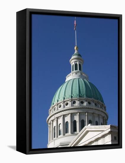 Old Courthouse Dome, Gateway Arch Area, St. Louis, Missouri, USA-Walter Bibikow-Framed Stretched Canvas