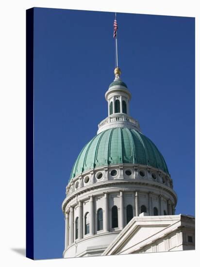 Old Courthouse Dome, Gateway Arch Area, St. Louis, Missouri, USA-Walter Bibikow-Stretched Canvas