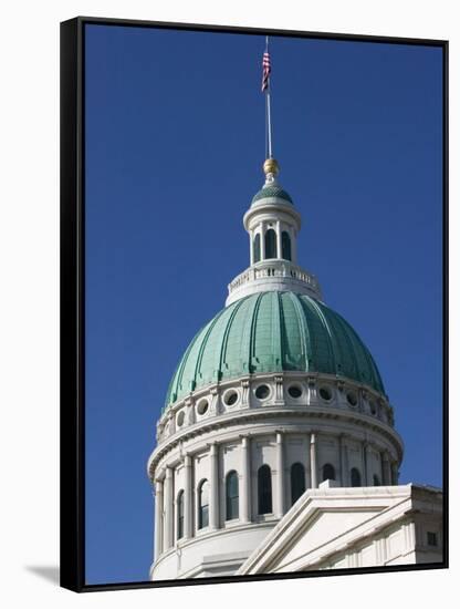 Old Courthouse Dome, Gateway Arch Area, St. Louis, Missouri, USA-Walter Bibikow-Framed Stretched Canvas