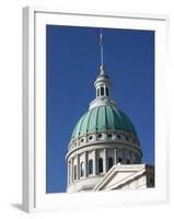 Old Courthouse Dome, Gateway Arch Area, St. Louis, Missouri, USA-Walter Bibikow-Framed Premium Photographic Print