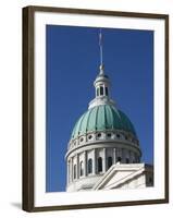 Old Courthouse Dome, Gateway Arch Area, St. Louis, Missouri, USA-Walter Bibikow-Framed Premium Photographic Print