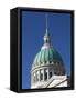 Old Courthouse Dome, Gateway Arch Area, St. Louis, Missouri, USA-Walter Bibikow-Framed Stretched Canvas