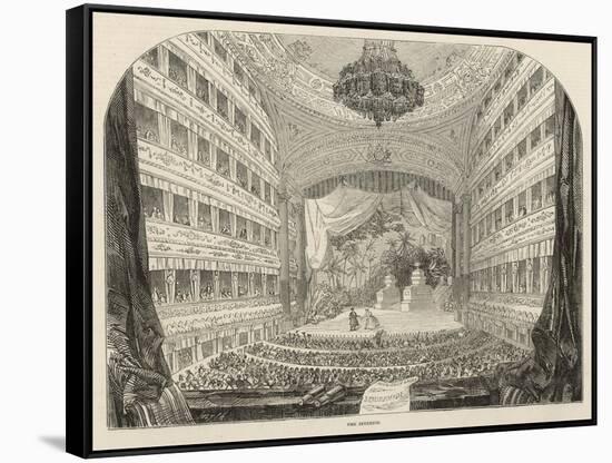 Old Covent Garden Theatre, During a Performance of the Opera "Semiramide" by Rossini-null-Framed Stretched Canvas