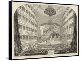 Old Covent Garden Theatre, During a Performance of the Opera "Semiramide" by Rossini-null-Framed Stretched Canvas