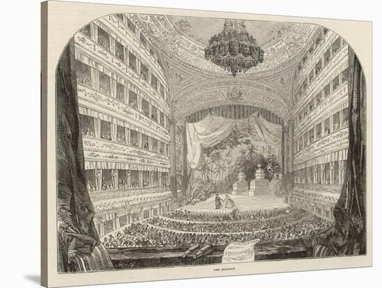 Old Covent Garden Theatre, During a Performance of the Opera "Semiramide" by Rossini-null-Stretched Canvas