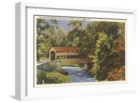 Old Covered Bridge, Valley Ford-null-Framed Art Print