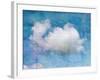 Old Crumpled Background with Clouds-Tanor-Framed Art Print