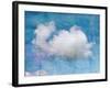 Old Crumpled Background with Clouds-Tanor-Framed Art Print