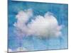 Old Crumpled Background with Clouds-Tanor-Mounted Art Print
