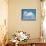 Old Crumpled Background with Clouds-Tanor-Framed Stretched Canvas displayed on a wall