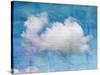 Old Crumpled Background with Clouds-Tanor-Stretched Canvas