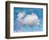 Old Crumpled Background with Clouds-Tanor-Framed Art Print